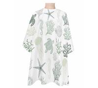 Mantella Barbiere Coastal Summer Sea Turtle Sage Green Per 140X168CM