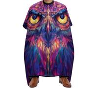 Mantella Barbiere Cool Space Abstract Owl Trippy Art, Professionale Grembiule da Salone Unisex Mantella Taglio Capelli per Styling Adulti 140X168cm