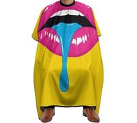 Mantella Barbiere Cute Mouth Lip, Impermeabile Grembiule da Parrucchieres Professionale Mantella da Barbiere per Parrucchieres Styling 140X168cm