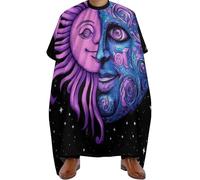 Mantella Barbiere Purple Witch Goth Sun Moon Art, Professionale Mantelle per Parrucchieres leggera Mantello da Barbiere per Salon Parrucchieres 140X168cm