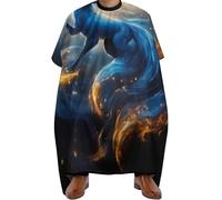 Mantella Barbiere Space Galaxy Nine Tailed Fox Art, Impermeabile Grembiule da Parrucchieres Antistatico Mantella Taglio Capelli per Styling Barbieri 140X168cm