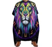 Mantella Barbiere Trippy Lion Leo Constellation Art, Unisex Grembiule da Parrucchieres Professionale Mantello da Barbiere per Styling Parrucchieres 140X168cm