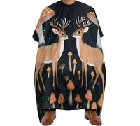 Mantella Barbiere Wild Animals Deer Rabbit Magic Mushrooms, leggera Haircut Grembiule Unisex Mantella Taglio Parrucchiere per Capelli Uomini 140X168cm