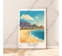 Mantella Città Muro Stampa Illustrazione Poster South Africa Viaggi Décor