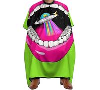 Mantella da Barbiere Cute Mouth Lip with Alien UFO Art, Impermeabile Taglios di Capelli da Mantello poliestere Mantella Barbiere per Styling Adulti 140X168cm