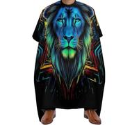 Mantella da Barbiere Lion Head Art, leggera Mantelle per Parrucchieres poliestere Mantella Taglio Capelli per Styling Adulti 140X168cm