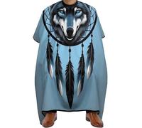 Mantella da Barbiere Native Wolf Dream Catcher, Unisex Mantelle per Parrucchieres leggera Mantella Barbiere per Styling Parrucchieres 140X168cm