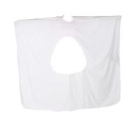 Ｚｉａｌｏｆｉ Mantella Da Barbiere per Salone, Tinta per Capelli, Taglio di Capelli, Lunga Mantella Da Trucco con Finestra Trasparente, Grembiule Da Taglio, Mantell, Bianco