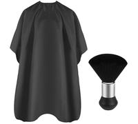 Mantella da barbiere per tagliare i capelli con spazzola per spolverare il collo, accessori professionali per barbiere forniture per la pulizia del taglio di capelli (nero)