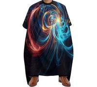 Mantella da Barbiere Trippy Tie Dye Blue, Fashion Grembiule da Salone Impermeabile Mantella Taglio Parrucchiere per Salon Adulti 140X168cm