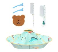 Mantella Da Parrucchiere 1 Pezzo Con Motivo Dinosauro, Con 2 Fermagli Per Capelli E 2 Pettini Per Capelli, Accessori Per Parrucchieri Per Bambini, Mantella Da Parrucchiere Impermeabile