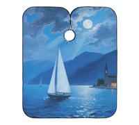 Mantella da parrucchiere blu con chiusura a scatto regolabile, grembiule impermeabile per parrucchiere bata para cortar cabello 165,1 x 139,7 cm