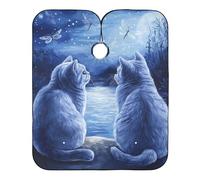 Mantella da taglio per capelli con gatti britannici a pelo corto con chiusura a scatto regolabile, mantelle eleganti per clienti donne bata para cortar Cabello 165,1 x 139,7 cm