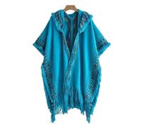 Mantella donna etnica con cappuccio