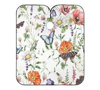 Mantella impermeabile da parrucchiere con fiori di campo e papaveri e camomilla, mantella unisex per parrucchieri, grembiule professionale per barbiere, 165,1 x 139,7 cm