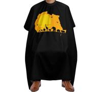 Mantella Parrucchiere African Map With Wild Animals Antistatico Grembiule Da Salone Fashion Mantello Da Barbiere Per Styling Uomini Adulti