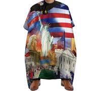 Mantella Parrucchiere Bald Eagle USA Patriotic American Flag Stars Stripes, Regolabile Mantelle per Parrucchieres Impermeabile Mantella da Barbiere per Parrucchieres Salon 140X168cm