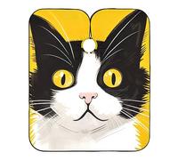 Mantella Parrucchiere Black And White Cute Kitty On Yellow Mantello Da Parrucchiere Unisex Mantelle Per Parrucchiere Regolabile Grembiule Da Parrucchiere Per Parrucchieri Hair Styling 140x168cm