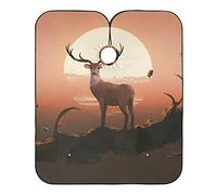 Mantella Parrucchiere Cielo Al Tramonto Dei Cervi, Mantella Taglio Capelli Professionale Mantella Parrucchiere Fashion Grembiule Da Barbiere Per Adulti Taglio E Capelli Che Muoiono Styling