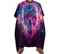 Mantella Parrucchiere Colorful Butterfly Skulls Art, leggera Haircut Grembiule Regolabile Mantella Taglio Capelli per Salon Acconciatura 140X168cm