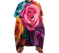 Mantella Parrucchiere Colorful Flower Grembiule Da Parrucchiere Professionale Mantello Da Parrucchiere Antistatico Mantelle Per Parrucchiere Per Capelli Che Muoiono Hair Styling 140x168cm