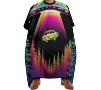 Mantella Parrucchiere Colorful Magical Spaceship UFO Art, Unisex Grembiule da Parrucchieres Professionale Mantello da Barbiere per Adulti Uomini 140X168cm