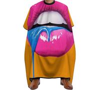 Mantella Parrucchiere Cute Mouth Lip Art, Impermeabile Taglios di Capelli da Mantello Unisex Mantello da Barbiere per Capelli Styling 140X168cm