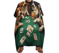 Mantella Parrucchiere Dogs Playing Play Cards Cards ry Funny Dog, Professionale Mantelle per Parrucchieres poliestere Mantella Taglio Parrucchiere per Adulti Uomini 140X168cm