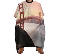 Mantella Parrucchiere Golden Gate Bridge San Francisco California, Professionale Haircut Grembiule Antistatico Mantella Taglio Capelli per Parrucchieres Adulti 140X168cm
