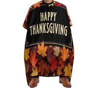 Mantella Parrucchiere Happy Thanksgiving Fall Red Maple, Professionale Grembiule da Barbieres poliestere Mantella Taglio Capelli per Parrucchieres Salon 140X168cm