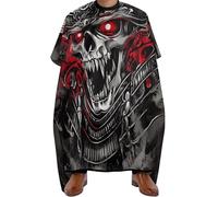 Mantella Parrucchiere Japanese Style King Cool Skull Tattoo Art, Unisex Grembiule da Barbieres poliestere Mantella Taglio Capelli per Adulti Styling 140X168cm