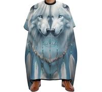 Mantella Parrucchiere Love Heart Wolf Dream Catcher Art, Professionale Grembiule da Salone Antistatico Mantella Taglio Capelli per Capelli Barbieri 140X168cm