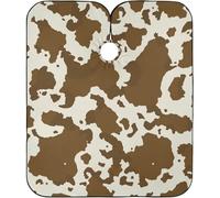 Mantella Parrucchiere Macchia Di Mucca Marrone E Beige, Mantella Da Taglio Professionale Mantella Parrucchiere Fashion Grembiule Da Parrucchiere Per Barbieri Salon Taglio E Capelli Che Muoiono