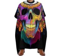 Mantella Parrucchiere Skull Head Lotus Art, Unisex Grembiule da Parrucchieres Antistatico Mantella Taglio Capelli per Adulti Parrucchieres 140X168cm