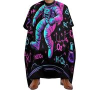 Mantella Parrucchiere Space Astronaut Outer Space Chemical Formula Art, Professionale Grembiule da Salone poliestere Mantello da Barbiere per Uomini Adulti 140X168cm