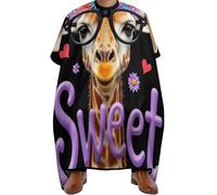 Mantella Parrucchiere Sweet Flower Cute Giraffe, Unisex Mantelle per Parrucchieres Antistatico Mantella Taglio Parrucchiere per Capelli Acconciatura 140X168cm