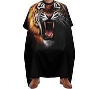 Mantella Parrucchiere Tiger Fire Head, Unisex Grembiule da Parrucchieres leggera Mantella Taglio Capelli per Barbieri Uomini 140X168cm