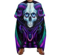 Mantella Parrucchiere Trippy Skull Moon Cattle Goth Gothic Art Purple, Professionale Grembiule da Salone Fashion Mantella da Barbiere per Salon Styling 140X168cm