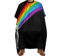 Mantella Parrucchiere Trippy Space Astronaut Rainbow Art, Fashion Taglios di Capelli da Mantello Regolabile Mantella Taglio Capelli per Styling Donne 140X168cm