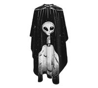 Mantella Per Barbiere Alien Landed To Moon From Ufo Taglio Di Capelli Traspirante Impermeabile Professionale Mantellina, Per Acconciatura, Taglio E Colore, Uomo, 140x168cm