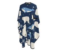 Mantella Per Barbiere Arctic Animals Orca Whale Polar Bear Walrus Snowflake Mantello Da Barbiere Per Bambini Antistatico Traspirante Professionale Mantellina, Per Bambini, Adulti, 140x168cm