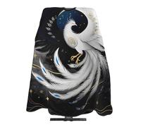 Mantella Per Barbiere Black And White Phoenix Grembiule Impermeabile Regolabile Parrucchiere Panno Grembiule, Per Acconciatura, Taglio E Colore, Uso Domestico, 140x168cm