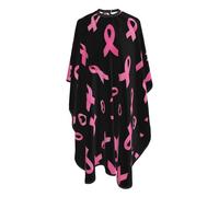 Mantella Per Barbiere Breast Cancer Awareness Ribbons Black Mantella Taglio Capelli Regolabile Traspirante Professionale Mantellina, Per Uomo, Acconciatura, Bambini, 140x168cm