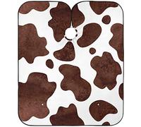 Mantella Per Barbiere Brown White Cow Spot Animal Fur Skin Spotted Texture Taglio Di Capelli Personalizzati Regolabile Mantello Da Parrucchiere, Per Adulti, Bambini, Taglio E Colore, 140x168cm