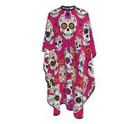 Mantella Per Barbiere Day Dead Mexican Sugar Skull Taglio Di Capelli Personalizzati Regolabile Grembiule Da Parrucchiere, Per Acconciatura, Adulti, Bambini, 140x168cm
