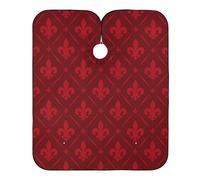 Mantella Per Barbiere Fleur De Lys Red Mantello Da Parrucchiere Impermeabile Taglio Di Capelli Personalizzati Grembiule, Per Uso Domestico, Acconciatura, 140×168cm