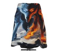 Mantella Per Barbiere Ice And Fire Flame Wolf Grembiule Impermeabile Traspirante Grembiule Da Parrucchiere, Per Uomo, Bambini, Acconciatura, 140x168cm