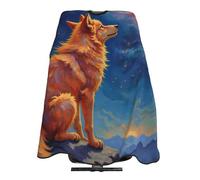 Mantella Per Barbiere Mystery Starry Night Space Wolf Mantello Barbiere Per Uomo Antistatico Traspirante Mantello Da Parrucchiere, Per Bambini, Adulti, Taglio E Colore, 140x168cm
