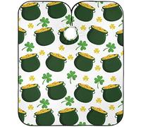 Mantella Per Barbiere Pot Of Gold Coin Leaves St Patricks Day Taglio Di Capelli Impermeabile Traspirante Mantello Da Parrucchiere, Per Acconciatura, Adulti, Bambini, 140x168cm