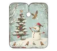 Mantella Per Barbiere Vintage Christmas Snowman Mantello Da Barbiere Per Bambini Personalizzati Antistatico Professionale Mantellina, Per Acconciatura, Adulti, Uomo, 140x168cm